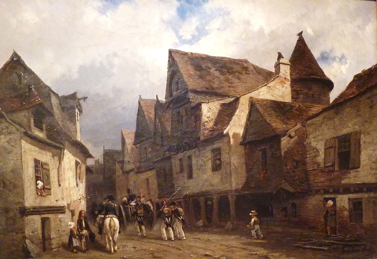 Case di una strada a Vitré - Louvre, Parigi